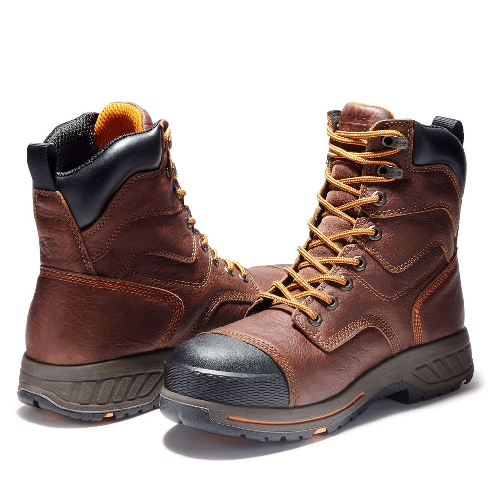 Botas de Trabajo Timberland Hombre Pro® Helix Hd 8\" Comp Toe Marrones - Chile EOQ-285746